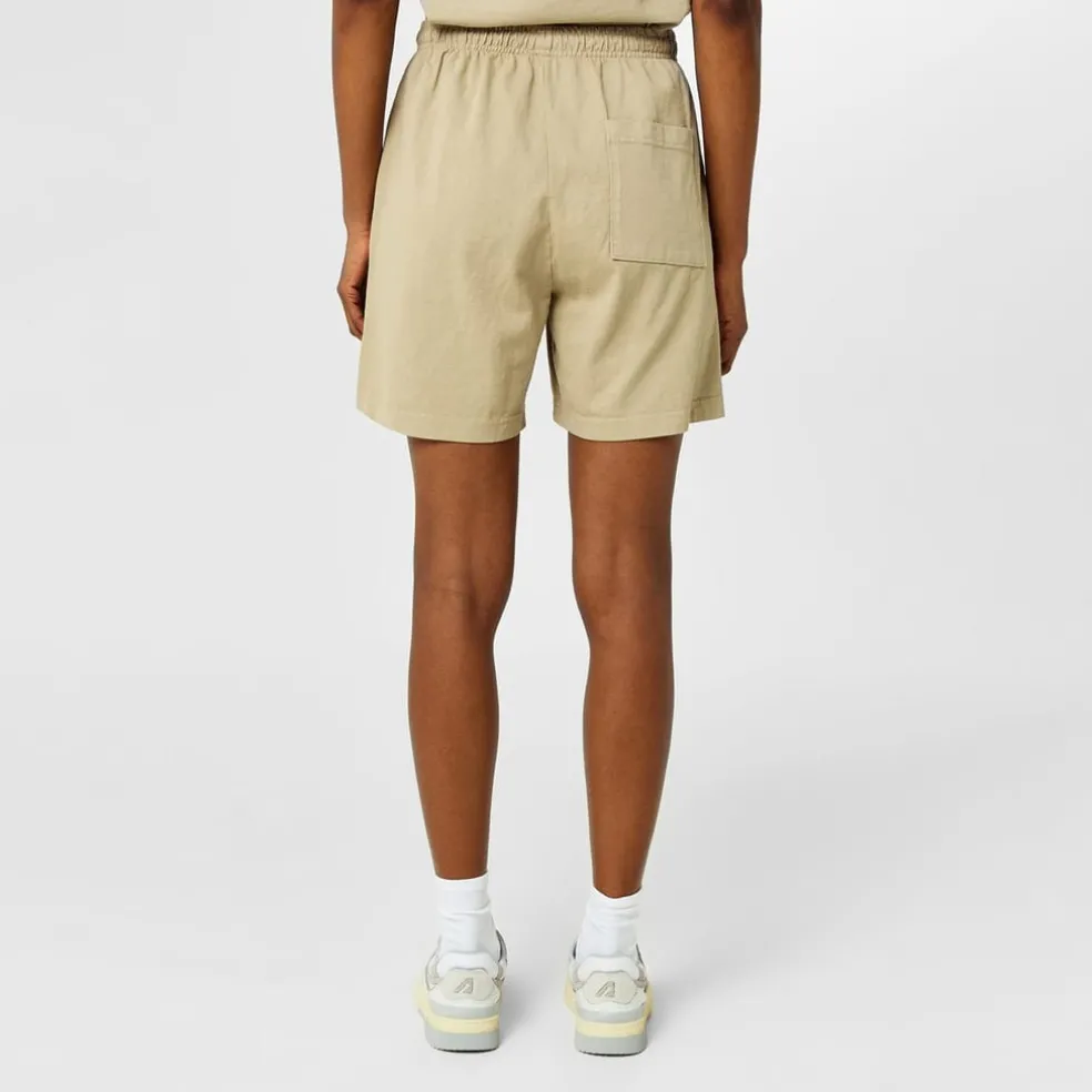 Sporty and Rich Sporty Serif Sweat Shorts in Beige