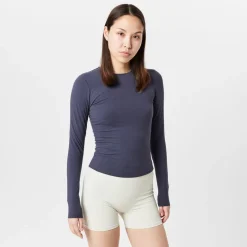 Sweaty Betty Slim Fit Sculpture Long Sleeve T-Shirt in Grey
