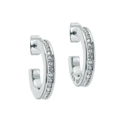Ted Baker Crystal Hoop Earrings in Silver