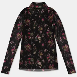 Ted Baker High Neck Print in Black