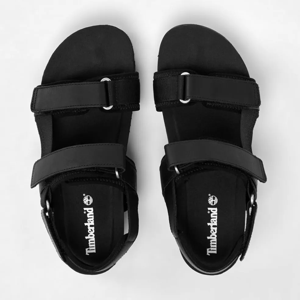 Timberland St Moni Open Toe Flatform Slides in Black