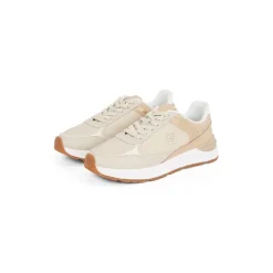 Tommy Hilfiger Casual Fashion Runner Lthr Mix in Beige