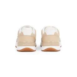 Tommy Hilfiger Casual Fashion Runner Lthr Mix in Beige