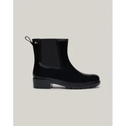 Tommy Hilfiger Flag Graphic Rain Boots in Black