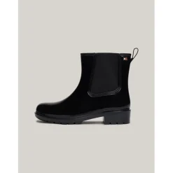 Tommy Hilfiger Flag Graphic Rain Boots in Black