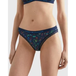 Tommy Hilfiger Floral Patterned Tanga in Blue