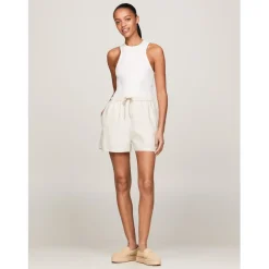 Tommy Hilfiger Linen Chino Shorts in Beige