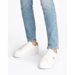 Tommy Hilfiger Platform Court Sneaker Metallics in White