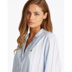 Tommy Hilfiger Poplin Relaxed Fit Long Sleeve Shirt in Blue