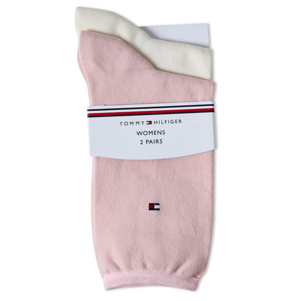 Tommy Hilfiger So Casual Crew Socks 2 Pack in Pink