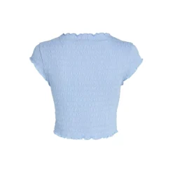 Tommy Jeans Cropped Slim Fit Crew Neck T-Shirt in Blue