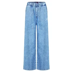 Tommy Jeans Denim Long Palazzo in Blue