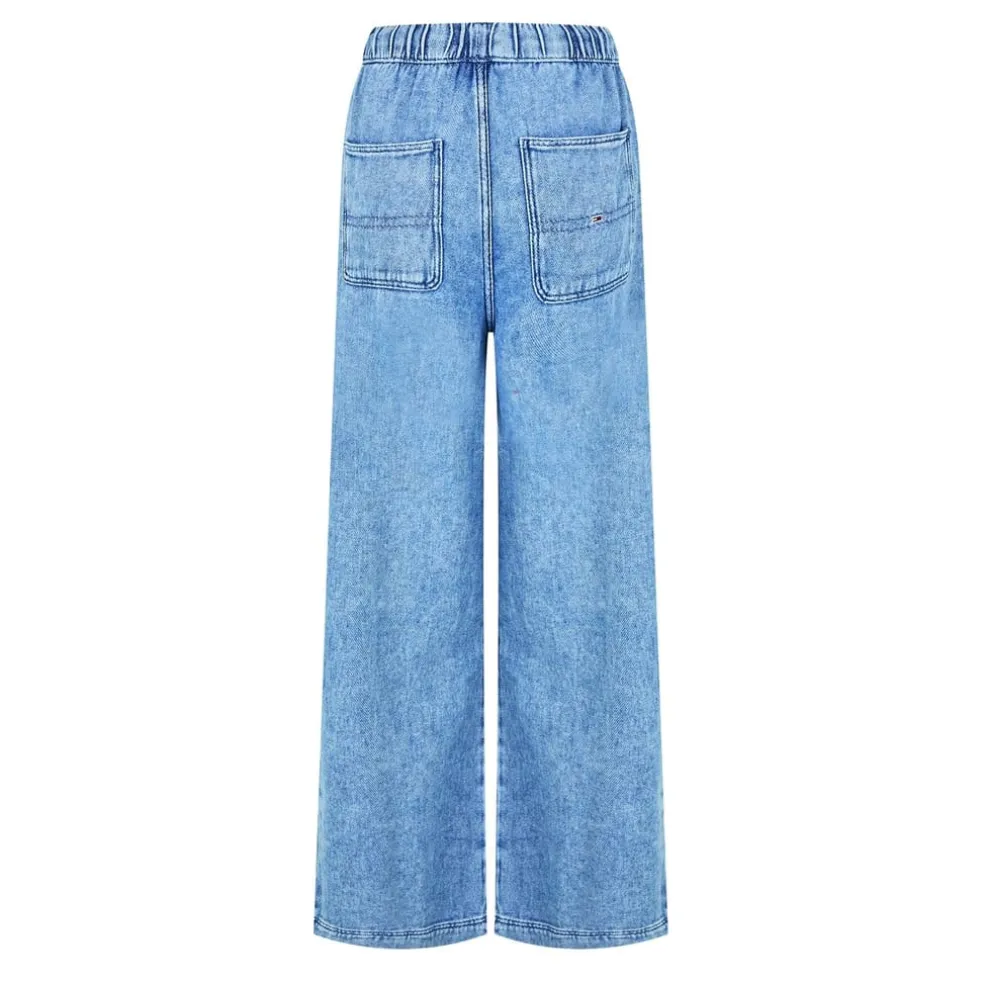 Tommy Jeans Denim Long Palazzo in Blue