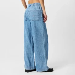 Tommy Jeans Denim Long Palazzo in Blue
