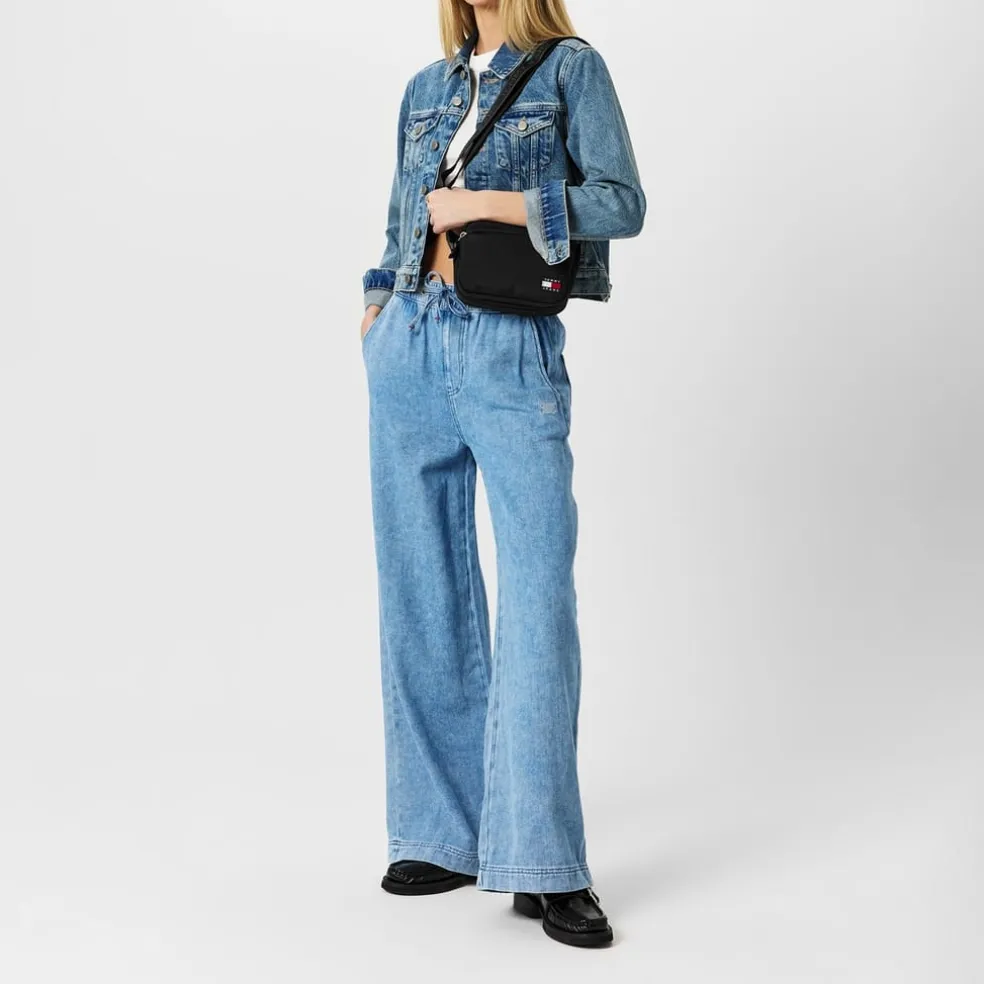Tommy Jeans Denim Long Palazzo in Blue