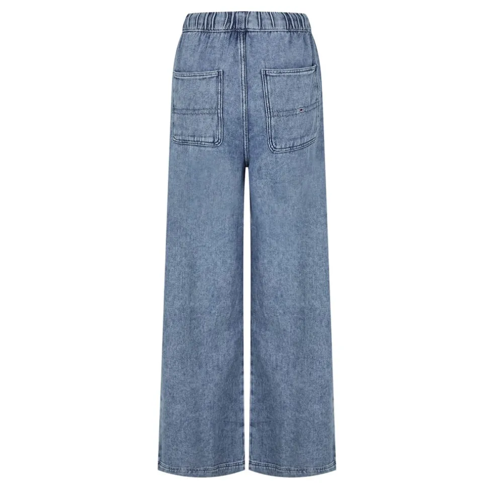 Tommy Jeans Denim Long Palazzo in Blue