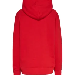 Tommy Jeans Essential Logo Hoodie in Red