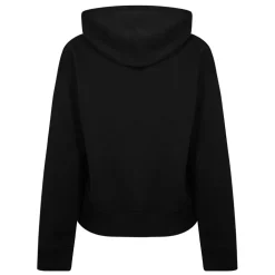 Tommy Jeans Hooded Lettering Sweatshirt Tops in Black