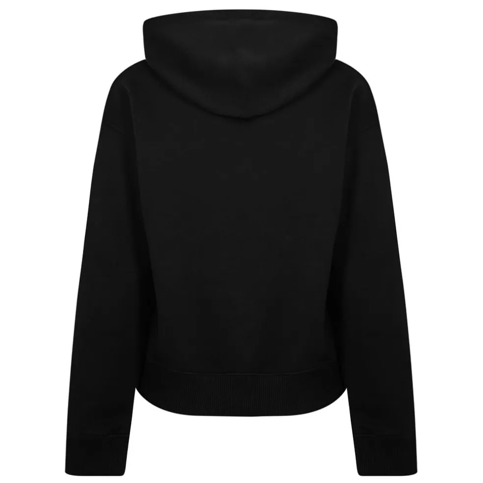 Tommy Jeans Hooded Lettering Sweatshirt Tops in Black