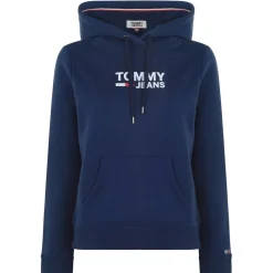 Tommy Jeans Logo Hoodie in Blue