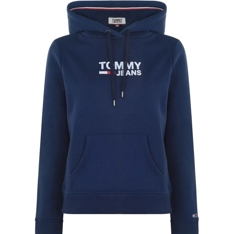 Tommy Jeans Logo Hoodie in Blue