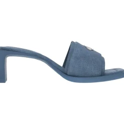 Tommy Jeans Origin Open Toe Heeled Mules in Blue