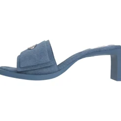 Tommy Jeans Origin Open Toe Heeled Mules in Blue