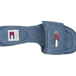 Tommy Jeans Origin Open Toe Heeled Mules in Blue