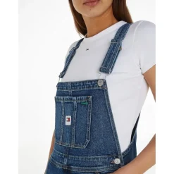 Tommy Jeans Relaxed Fit Dungaree Jumpsuit in Blue