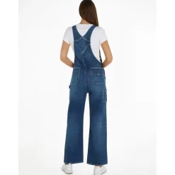 Tommy Jeans Relaxed Fit Dungaree Jumpsuit in Blue