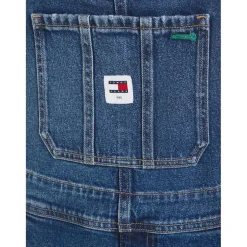 Tommy Jeans Relaxed Fit Dungaree Jumpsuit in Blue
