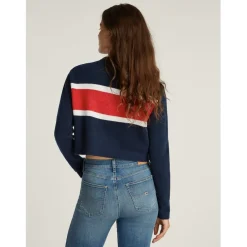 Tommy Jeans Script Cblk Sweater in Blue