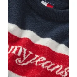 Tommy Jeans Script Cblk Sweater in Blue