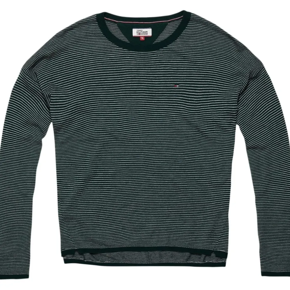 Tommy Jeans Stripe Sweater in Green