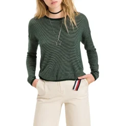 Tommy Jeans Stripe Sweater in Green