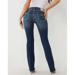 True Religion Blue Slim Fit Five Pocket Jeans in Blue