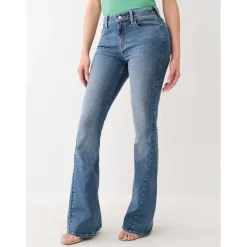 True Religion Joey Flare Regular Fit Jeans in Blue