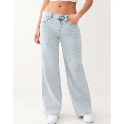 True Religion Mono Wide Leg Jean in Blue