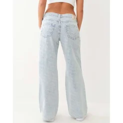 True Religion Mono Wide Leg Jean in Blue