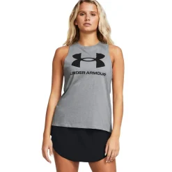 Under Armour Armour Live Sportstyle Graphic Tank Top Ladies in Grey