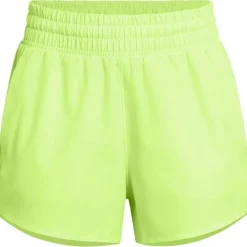 Under Armour Flex Woven Running Shorts with Curved Hem in Green