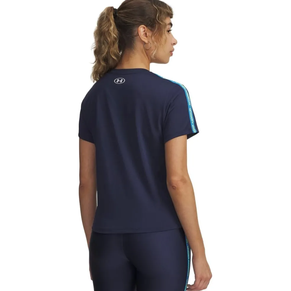 Under Armour Tech Wm Tape ss in Blue