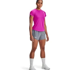 Under Armour Womens Fly By 2.0 3 Inch Shorts in Grey