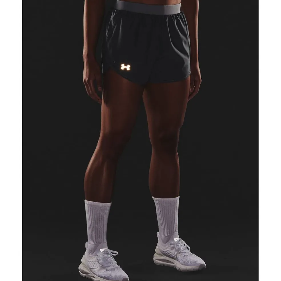 Under Armour Womens Fly By 2.0 3 Inch Shorts in Grey
