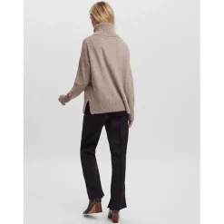 Vero Moda Doffy Cowl Neck Relaxed Fit Sweater in Beige