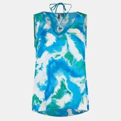 Vero Moda Ea Wvn V Top in Blue