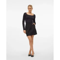 Vero Moda Fauxsuede Skirt in Black