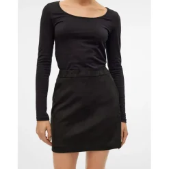 Vero Moda Fauxsuede Skirt in Black