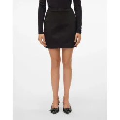 Vero Moda Fauxsuede Skirt in Black