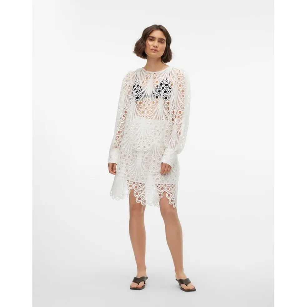 Vero Moda Line Hw Skirt in White